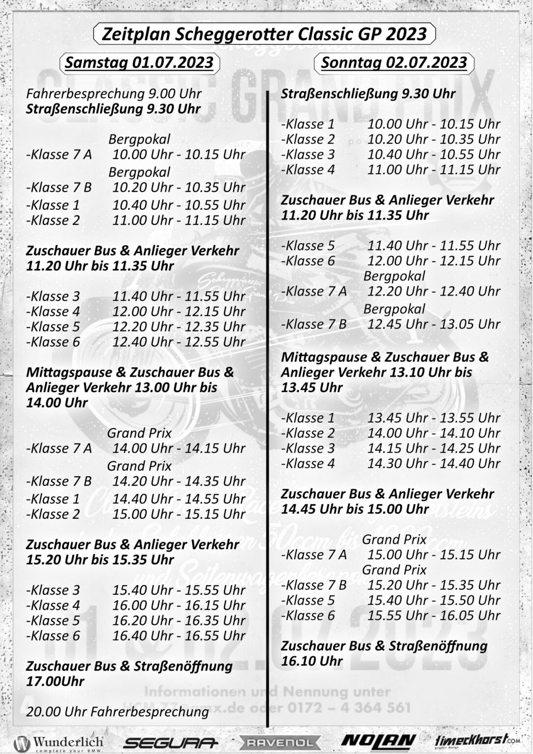 Programmheft. Scheggerotter Classic Grand Prix Programmheft. Scheggerotter Classic Grand Prix
